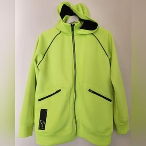 Zara kids zip up hoodie / sweatshirt size 13/14 neon yellow green